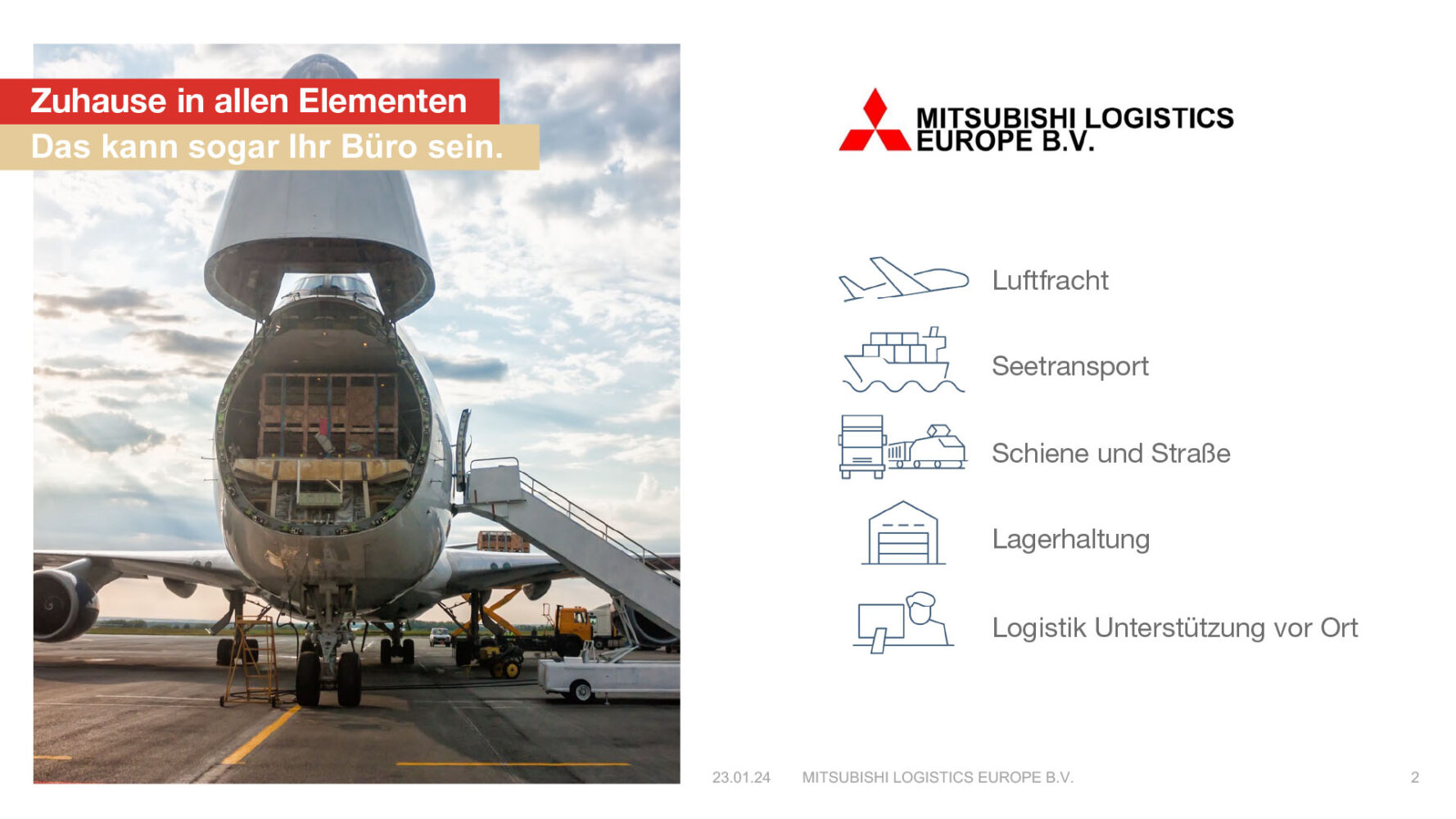 Unternehmenspräsentation von Mitsubishi Logistics