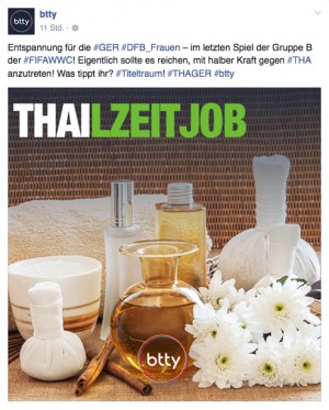 Teaser-Headline für den Social-Media-Einsatz von btty